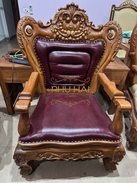 Ghế Giám Đốc Chân Tĩnh Gỗ Tự Nhiên
