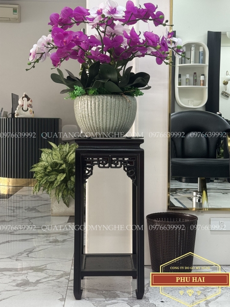 Đôn Gỗ Vuông Kê Bình Hoa Cao 70 x 35 cm