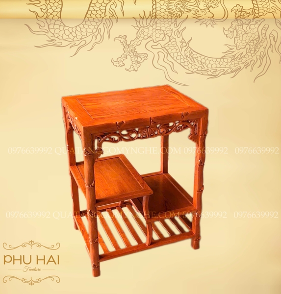 Đôn Gỗ Trúc Mặt Chữ Nhật 50 x 35 cao 70