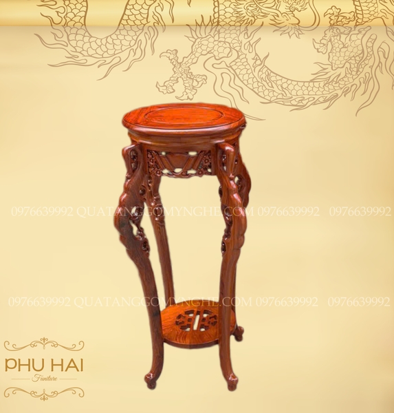Đôn Gỗ Tròn Chân Cong
