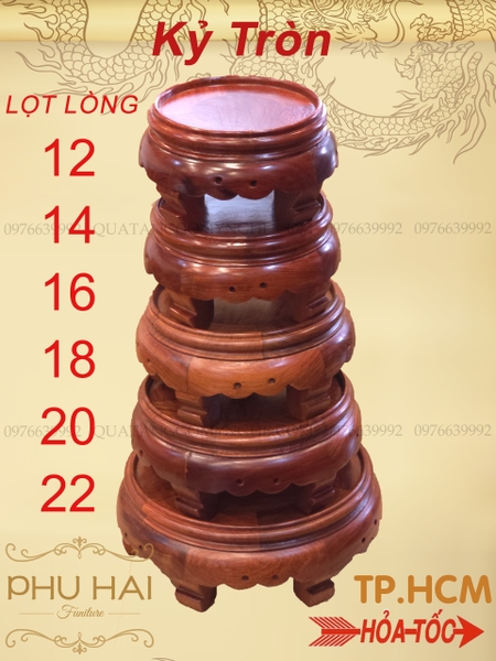 Kỷ Tròn , Đế bát nhan , kê tượng gỗ Hương Đá