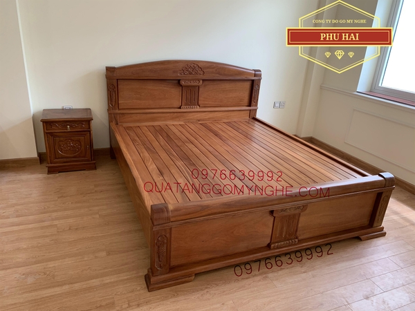 Giường Ngủ Gỗ Gõ Đỏ