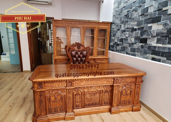 Bàn làm việc giám đốc gỗ tự nhiên