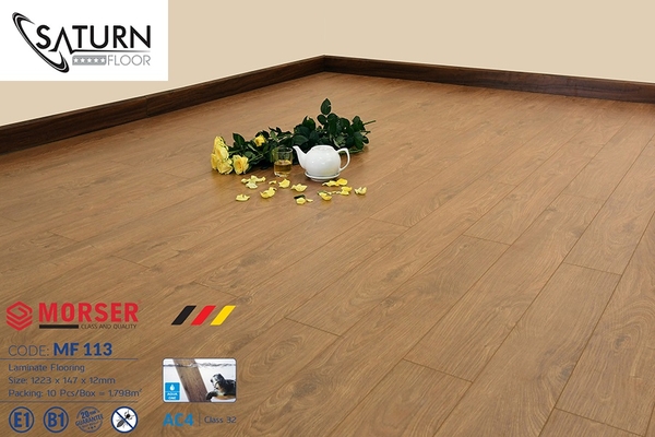 Sàn Gỗ Morser Cốt Trắng 12mm MF113