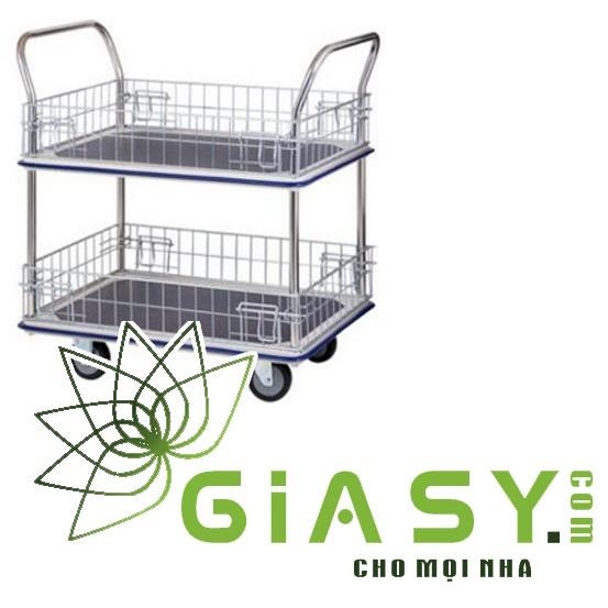 Xe đẩy hàng 2 tầng có lưới bảo vệ  HL-120M