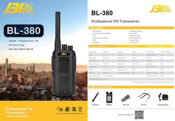 Máy bộ đàm JBL BL-380