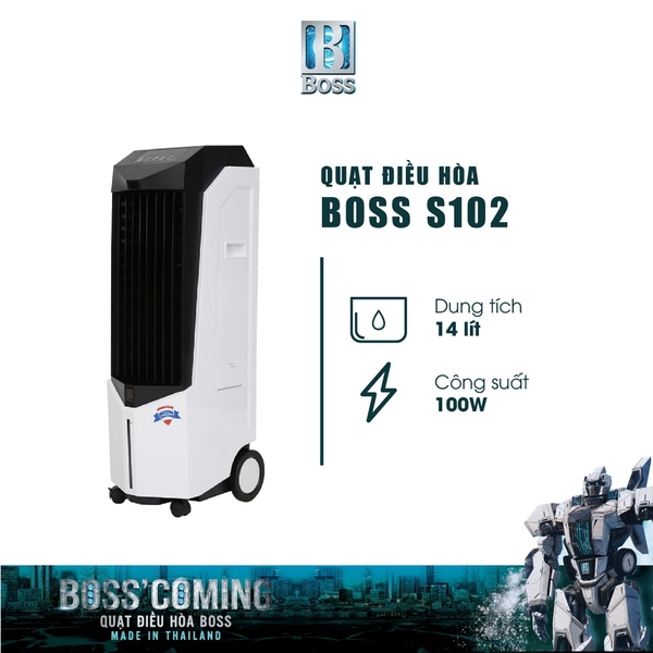 Quạt điều hòa Boss S102 - 14 lít - 100W