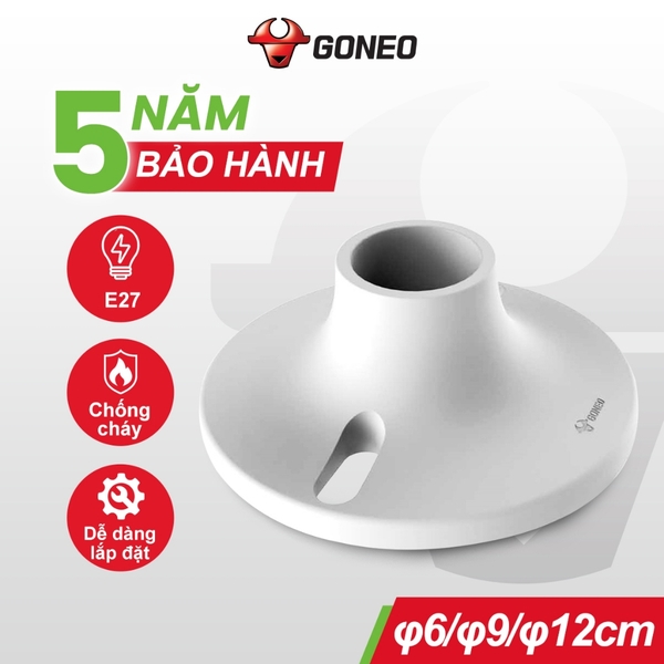 Đui Đèn Gắn Tường, Trần E27 Gongniu - Thẳng Ø 6cm Bộ 03 Cái