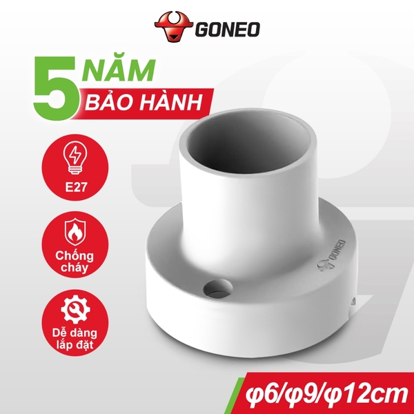 Đui Đèn Gắn Tường, Trần E27 Gongniu - Thẳng Ø 6cm Bộ 03 Cái