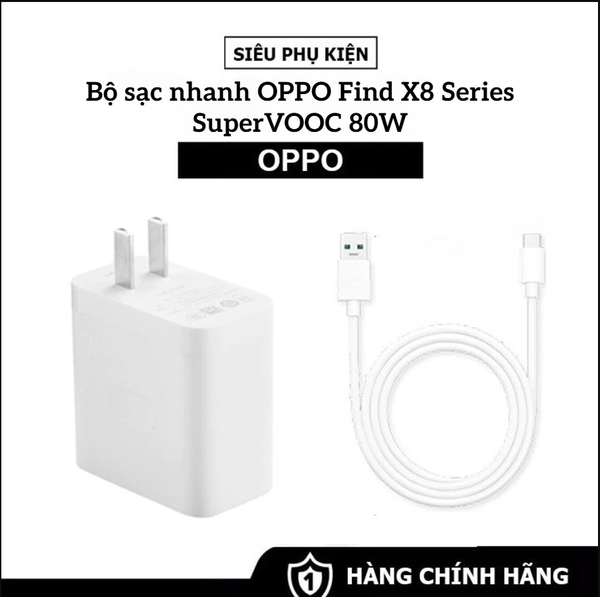Bộ sạc siêu nhanh OPPO Find X8 / Find X8 Pro - Super VOOC 80W - Chính Hãng