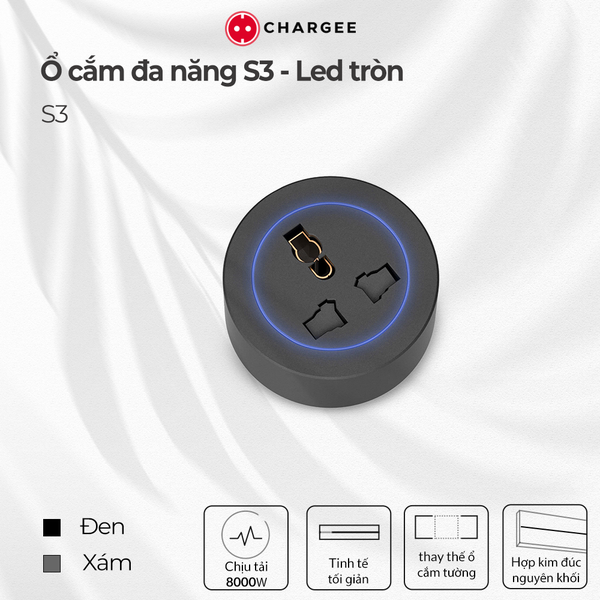 Ổ cắm cài thanh ray đa năng CHARGEE S3 250V/13A