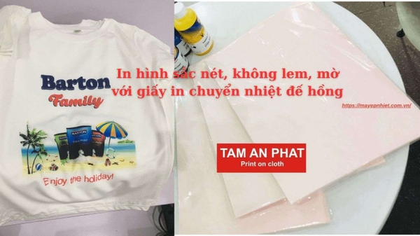 giấy in chuyển nhiệt đế hồng cho hình in sắc nét