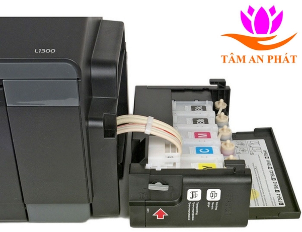 Máy in Epson L1300 gồm 5 hộp mực với 4 màu cơ bản