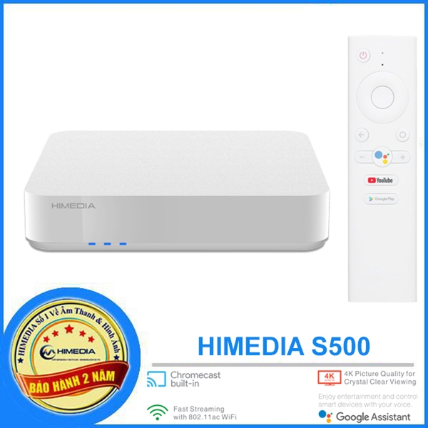 Đầu Android Box 4K HIMEDIA S500 - Android TV 9.0 Chính Chủ - Kèm Remote Voice