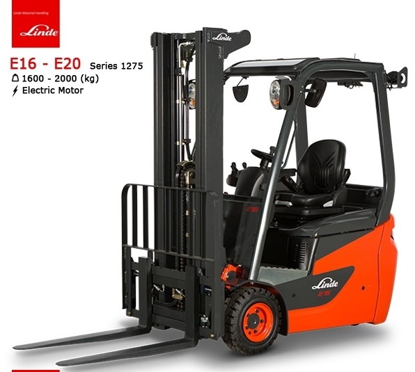 Xe nâng điện LINDE E1.6-E2.0 loại 3 bánh