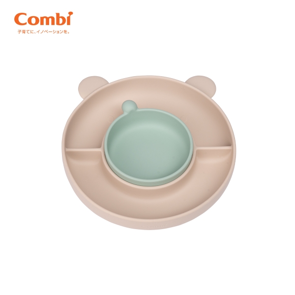 Khay ăn dặm Combi silicone platinum kèm bát mini