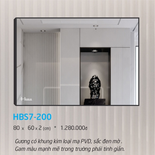 GƯƠNG PHÒNG TẮM HBS7-200