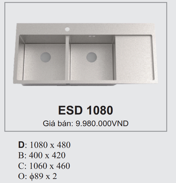 Chậu rửa bát ECOFA ESD 1080