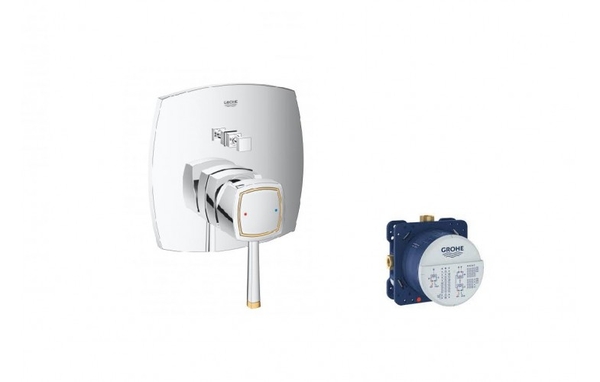 Mặt nạ điều khiển sen âm + bộ âm ổn nhiệt Grohe 24068IG0+35600000