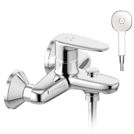 Vòi Sen Tắm Nóng Lạnh INAX BFV-1113S-8C Tay Sen Mạ