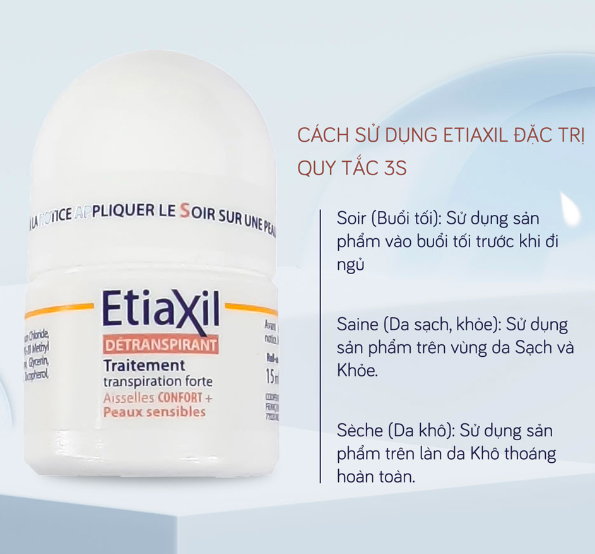 Lăn khử mùi cho da rất nhạy cảm EtiaXil Nhãn Nâu Detranspirant Traitement  Roll-On 15ml | EVASHOP.COM.VN