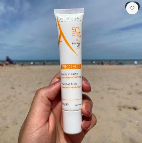 Kem chống nắng cho da nhạy cảm A-derma Protect Invisible Fluid Very High Protection SPF50 40 ml