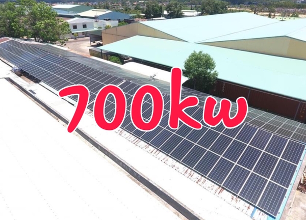 Báo giá hệ thống điện mặt trời 700kw