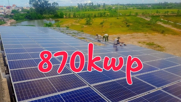 Báo giá hệ thống điện mặt trời 870kw