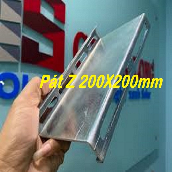 Pát sắt chữ Z 200x200mm Áp mái tôn lắp pin mặt trời | Giá Rỉ Rẻ nhất