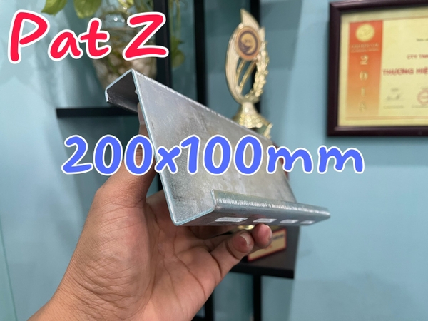 Pát sắt chữ Z 200x100x2mm Áp mái tôn ( Mạ Kẽm ) Giá Sỉ Rẻ Nhất