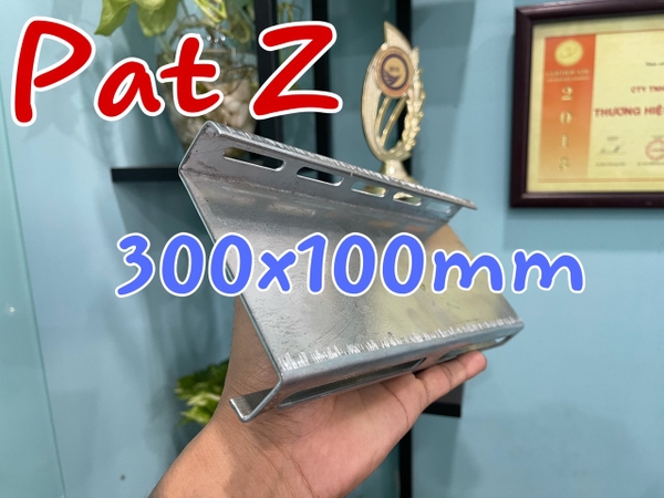 Pát sắt chữ Z 300x100x2mm Áp mái tôn ( Mạ Kẽm) Giá Rỉ Rẻ Nhất
