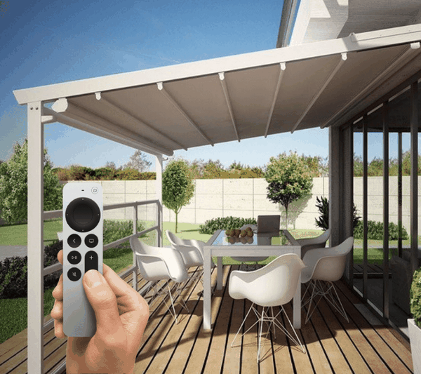 Báo giá lắp đặt rèm xếp ly Pergola che nắng tự động ngoài trời, Sản phẩm cao cấp nhập khẩu