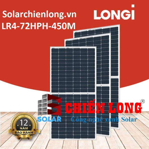 Tấm pin năng lượng mặt trời LONGI 450W | LR4-72HPH-450M