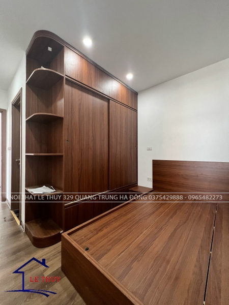 lắp đặt hoàn thiên nội thất tủ bếp+ phòng ngủ chung cư 897 Geleximco giáp bát