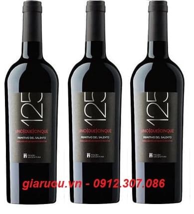 NƠI BÁN VANG Ý 125 PRIMITIVO DEL SALENTO 12.5%VOL Ở HÀ NỘI