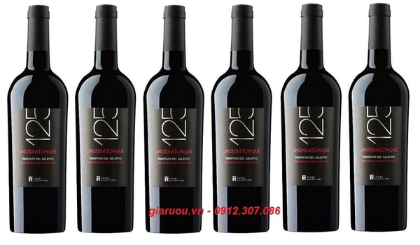 CUNG CẤP VANG Ý 125 PRIMITIVO DEL SALENTO 14%VOL CHÍNH HÃNG