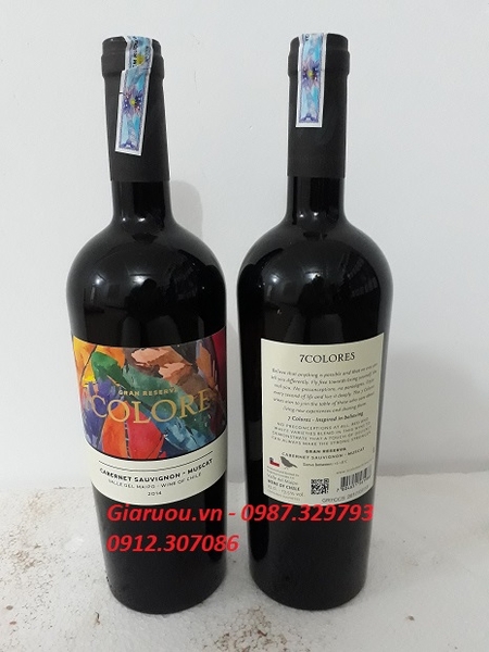 GIÁ RƯỢU VANG CHILE 7COLORES GRAN RESERVA