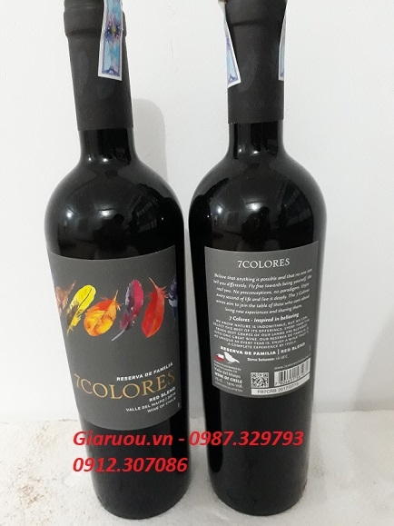 VANG CHILE 7COLORES RESERVA DE FAMILIA GIÁ BÁN RẺ NHẤT