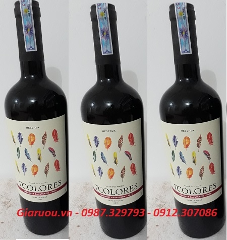 CUNG CẤP RƯỢU VANG CHILE 7 MÀU 7COLORES RESERVA GIÁ TỐT NHẤT