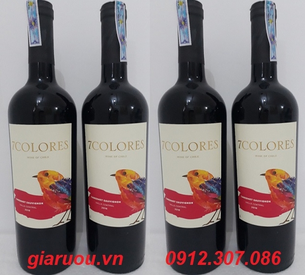 PHÂN PHỐI ĐỘC QUYỀN VANG CHILE 7COLORES CABERNET SAUVIGNON -GIARUOU.VN