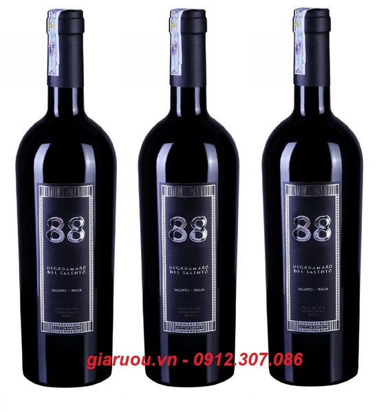 VANG Ý 88 NEGROAMARO DEL SALENTO 16%VOL BÁN RẺ NHẤT TẠI GIARUOU.VN