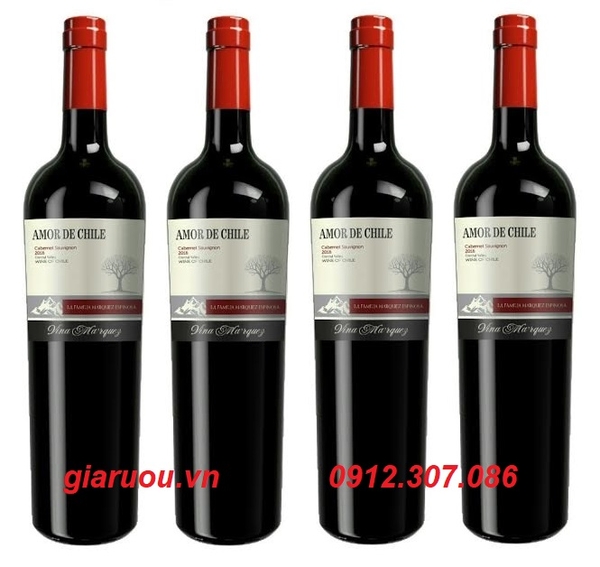 CHUYÊN PHÂN PHỐI VANG CHILE AMOR DE CHILE CABERNET SAUVIGNON GIÁ RẺ