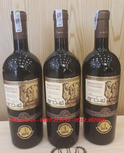 CẮT LÔ PHÂN PHỐI ĐỘC QUYỀN DÒNG VANG Ý ARCHE PRIMITIVO DI MANDURIA, ARCHE BLEND