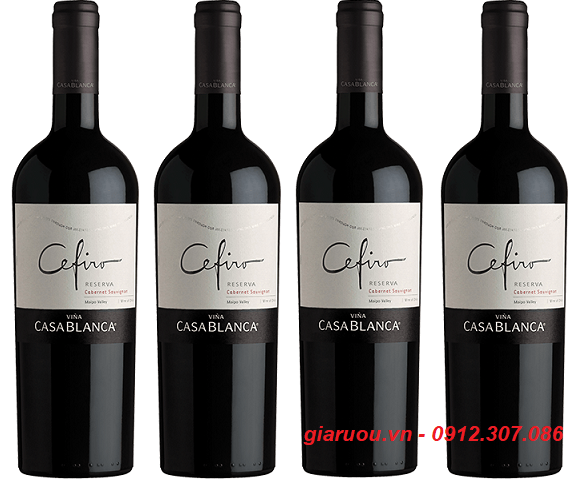 TỔNG ĐẠI LÝ PHÂN PHỐI VANG CHILE CEFIRO CASABLANCA RESERVA CABERNET