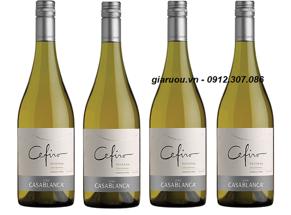 GIÁ VANG CHILE CEFIRO CASABLANCA RESERVA CHARDONNAY RẺ NHẤT MIỀN BẮC