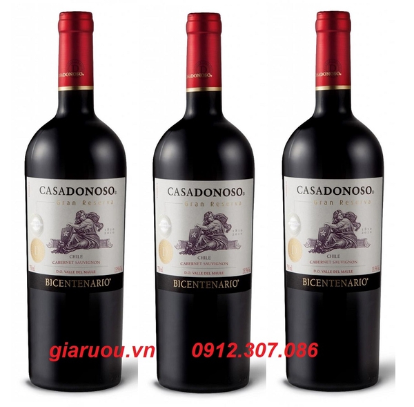 ĐẠI LÝ VANG CHILE CASADONOSO BICENTENARIO GRAN RESERVA GIÁ RẺ NHẤT