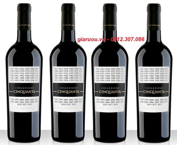 VANG Ý COLLEZIONE CINQUANTA 15% VOL GIÁ ƯU ĐÃI NHẤT