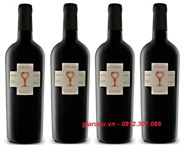 VANG Ý CUBARDI PRIMITIVO SALENTO ROSSO DÙNG LÀM QUÀ TẾT, MẪU ĐẸP, GIÁ RẺ