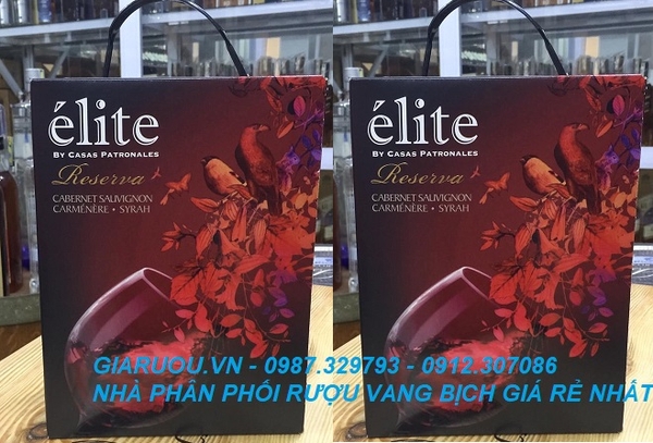 NHÀ PHÂN PHỐI RƯỢU VANG BỊCH ELITE RESERVA 3 LÍT GIÁ TỐT NHẤT