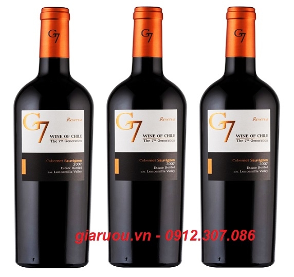 Ở ĐÂU BÁN VANG CHILE G7 RESERVA CABERNET SAUVIGNON GIÁ RẺ NHẤT